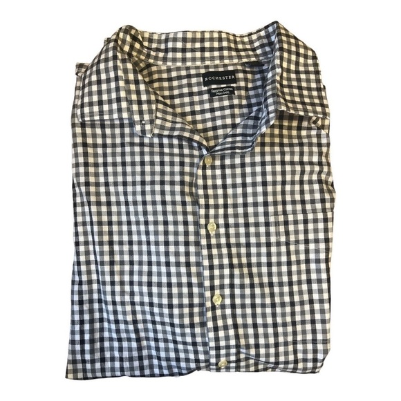 Rochester Gingham Button Down Size 20 34/35 RG1‎ - Picture 2 of 3